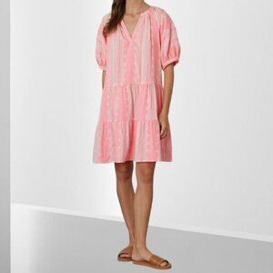 NWT VELVET by Graham & Spencer Sophie Patterned Boho Puff Sleeve Dress XS